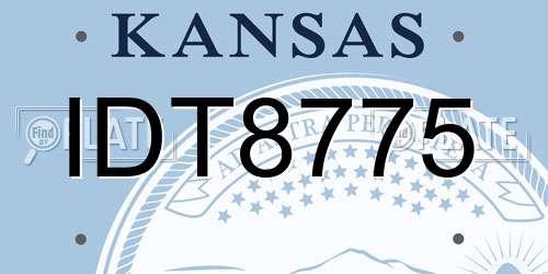 IDT8775 Kansas License Plate