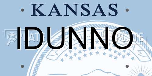 IDUNNO Kansas License Plate