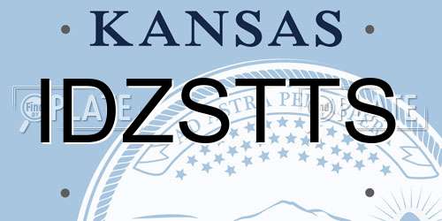 IDZSTTS Kansas License Plate
