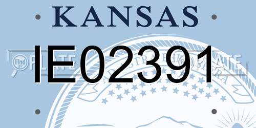 IE02391 Kansas License Plate