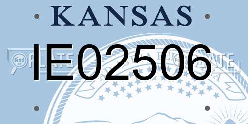 IE02506 Kansas License Plate