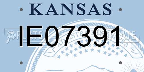 IE07391 Kansas License Plate