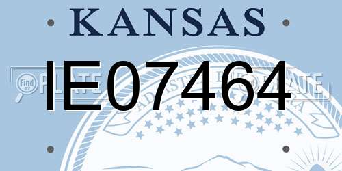 IE07464 Kansas License Plate