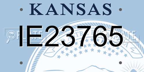 IE23765 Kansas License Plate