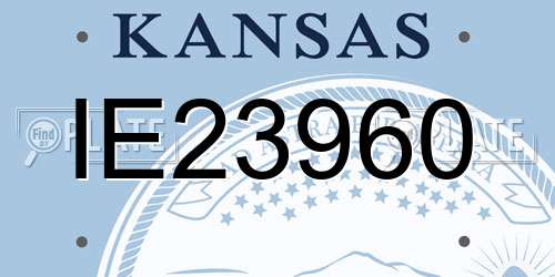 IE23960 Kansas License Plate