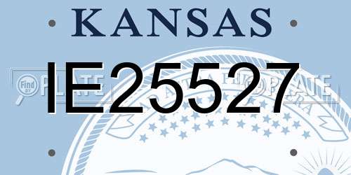 IE25527 Kansas License Plate