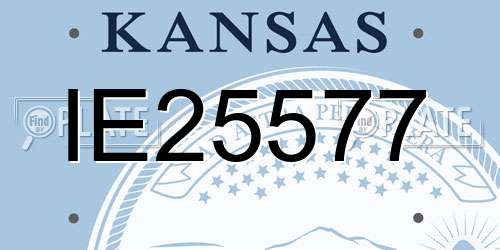 IE25577 Kansas License Plate