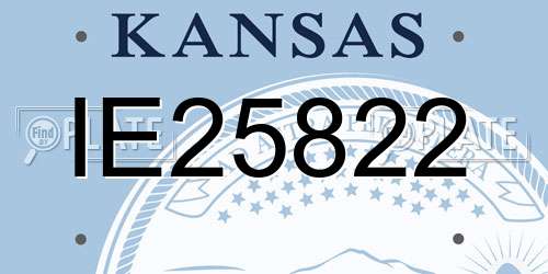 IE25822 Kansas License Plate