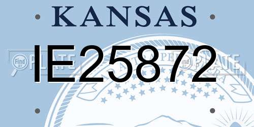 IE25872 Kansas License Plate