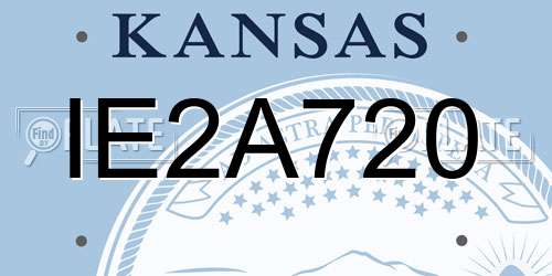 IE2A720 Kansas License Plate