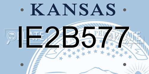 IE2B577 Kansas License Plate