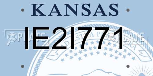 IE2I771 Kansas License Plate