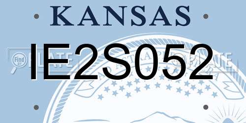 IE2S052 Kansas License Plate