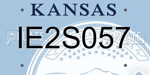 IE2S057 Kansas License Plate