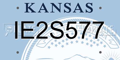IE2S577 Kansas License Plate