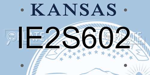 IE2S602 Kansas License Plate
