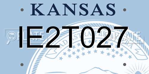 IE2T027 Kansas License Plate