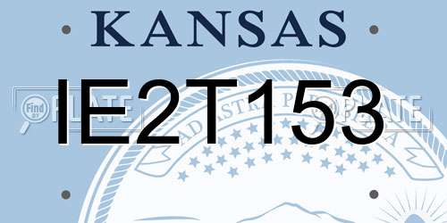 IE2T153 Kansas License Plate