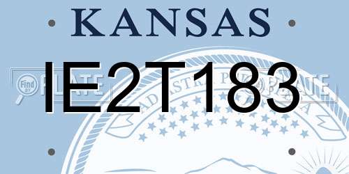 IE2T183 Kansas License Plate