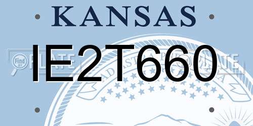 IE2T660 Kansas License Plate