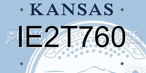 IE2T760 Kansas License Plate