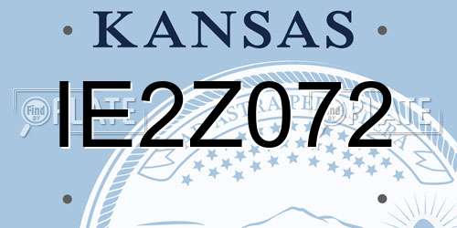 IE2Z072 Kansas License Plate