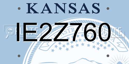 IE2Z760 Kansas License Plate
