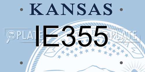 IE355 Kansas License Plate