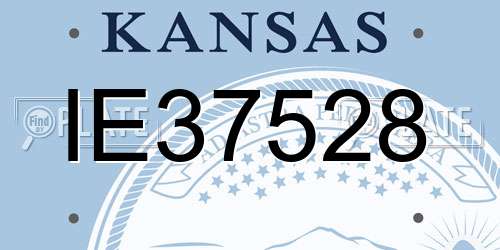 IE37528 Kansas License Plate