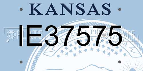 IE37575 Kansas License Plate