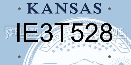 IE3T528 Kansas License Plate