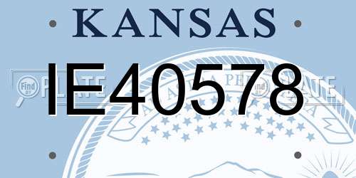 IE40578 Kansas License Plate