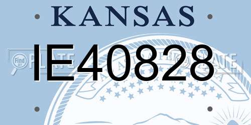 IE40828 Kansas License Plate