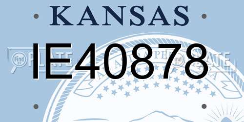 IE40878 Kansas License Plate