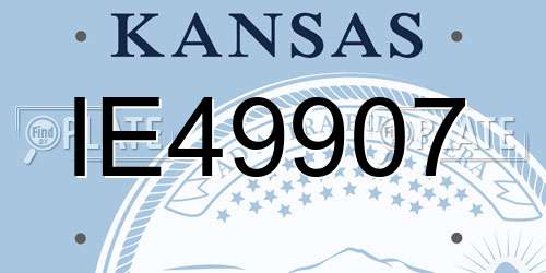 IE49907 Kansas License Plate