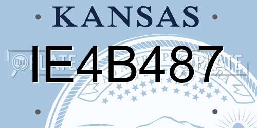 IE4B487 Kansas License Plate