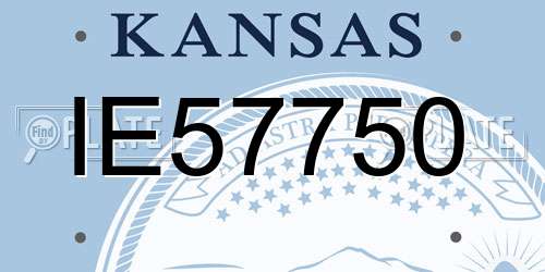 IE57750 Kansas License Plate