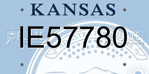 IE57780 Kansas License Plate
