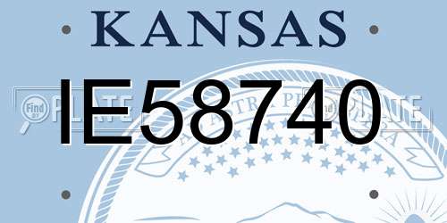IE58740 Kansas License Plate