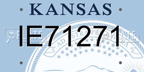 IE71271 Kansas License Plate