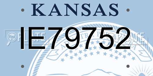 IE79752 Kansas License Plate