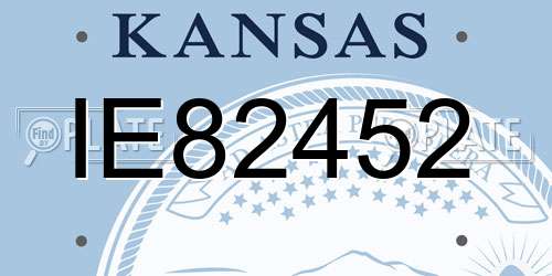 IE82452 Kansas License Plate