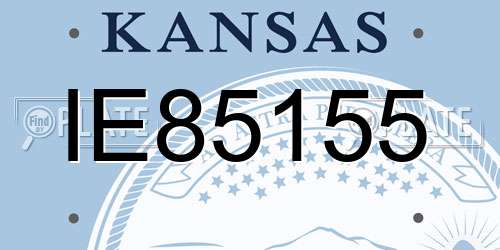 IE85155 Kansas License Plate