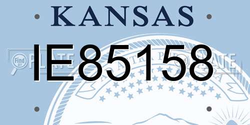 IE85158 Kansas License Plate