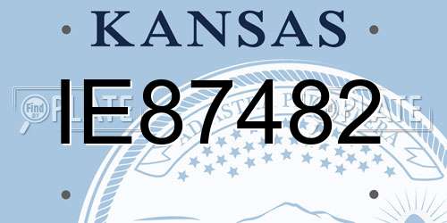 IE87482 Kansas License Plate