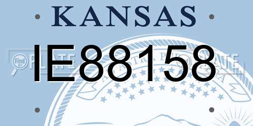 IE88158 Kansas License Plate
