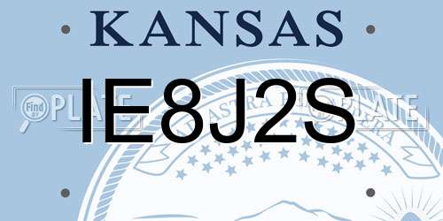 IE8J2S Kansas License Plate