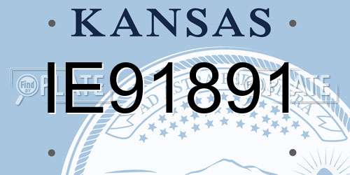 IE91891 Kansas License Plate