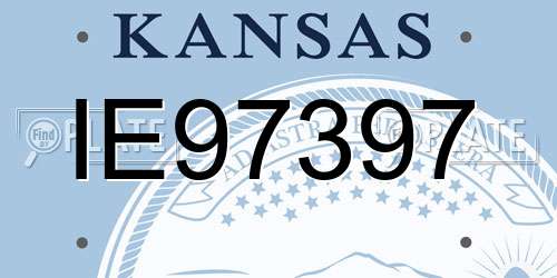 IE97397 Kansas License Plate