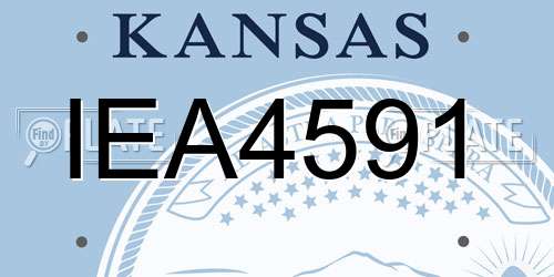 IEA4591 Kansas License Plate